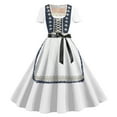 thumbnail image 1 of Fankiway Robe Décontractée à Manches Courtes pour Femmes, Imprimé Oktoberfest, Robe Classique Imprimée, Grande Taille, Printemps, 5393, 1 of 3
