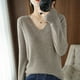 thumbnail image 2 of Rimocy Sweaters Round Neck Pullover Women Keep Warm Long Sleeve Jumper Woman Autumn Winter Solid Color Bottoming Shirt Female, 2 of 5
