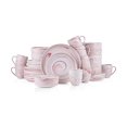 thumbnail image 1 of Stone Lain Marble Porcelain Dinnerware Set, 32 Piece Service for 8, Matte Pink, 1 of 5