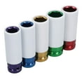 thumbnail image 2 of 1/2in Drive Alloy Wheel Nut Deep Impact Sockets 15mm - 22mm 6 Point  5pc Set, 2 of 6