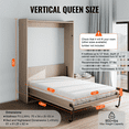 thumbnail image 3 of VEVOR Murphy Bed Kit Full Size Vertical Deluxe DIY Wall Bed Hardware Folding, 3 of 14