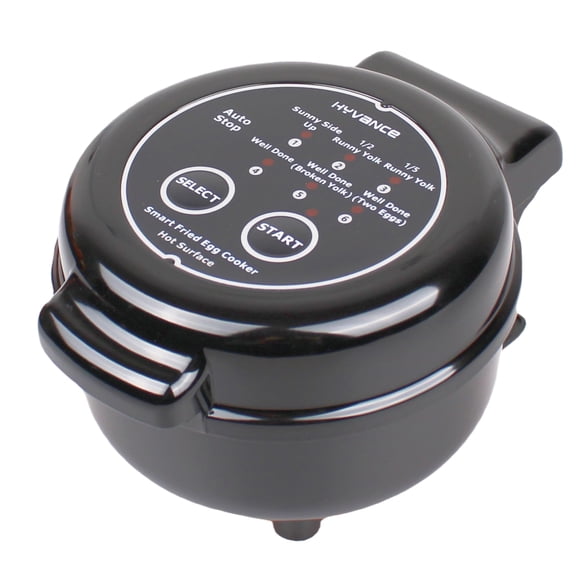 Cocedor de huevos fritos Hyvance Smart Automatic, 6 modos, negro