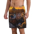 thumbnail image 2 of Fuzoiu Lizard With Sunglasses Sunset Print Men's Beach Shorts,Men's Swim Trunks,Quick Dry Board Shorts with Pockets,Men's Bathing Suits for Surfing, Running, and Casual Wear-Small, 2 of 6