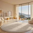 thumbnail image 4 of Shag Area Rugs for Living Room 9'(Round), Soft and Fluffy Shaggy Carpet for Pets, Machine Washable Floor Rugs for Living room, 4 of 9