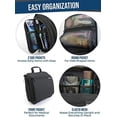 thumbnail image 5 of D&D Neceser de viaje colgante para hombres y mujeres – Kit organizador de cosméticos, maquillaje y artículos de tocador con 10 compartimentos, cremalleras YKK, gancho giratorio de metal XXL, nailon re, 5 of 5