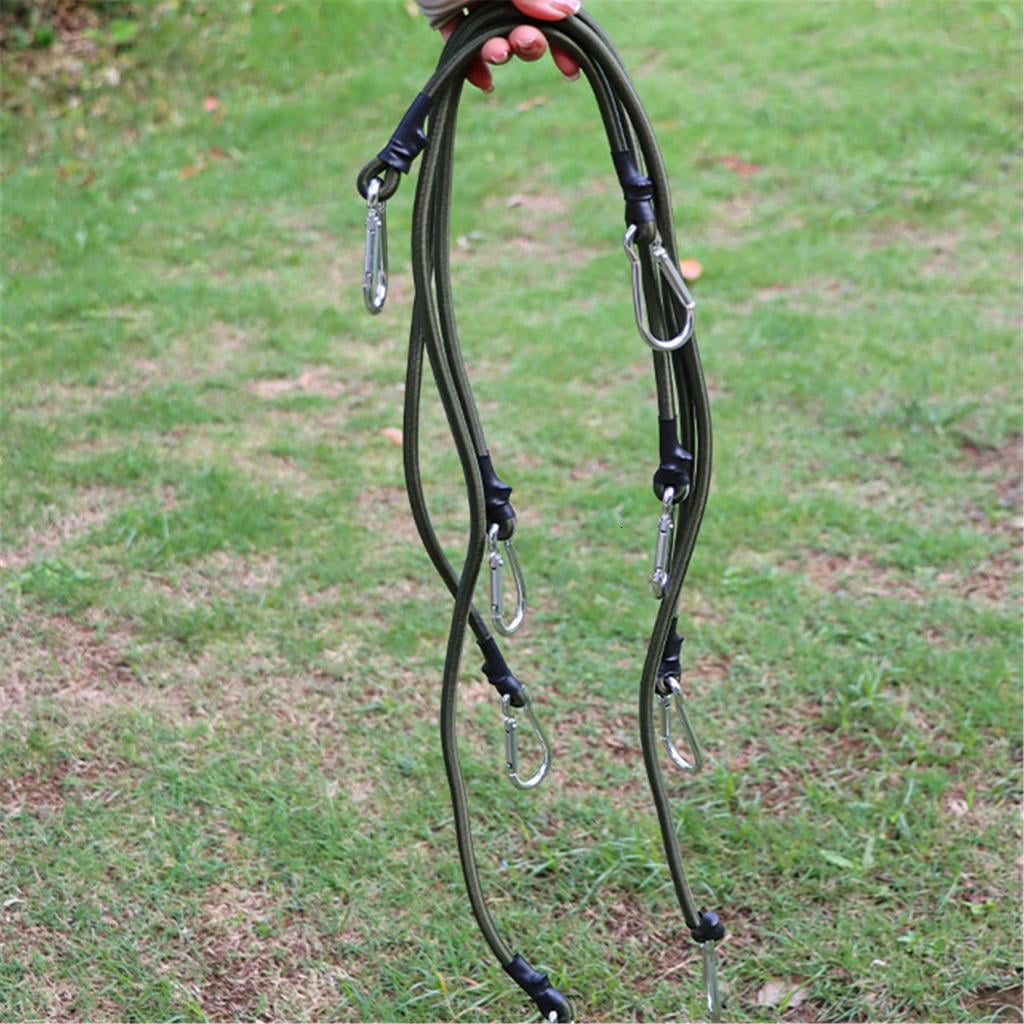 Yihuala 5Pcs Elastics Bungee Strap with Carabiner Hook for Camping Bungee Cords with Carabiner Clip, Long Carabiner Bungee Cord
