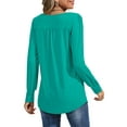 thumbnail image 6 of Fantaslook Pleated Blouses for Women Dressy Casual Long Sleeve Shirts Fall Tunic Tops, 6 of 10