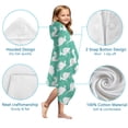 thumbnail image 7 of LightGreen Cartoon Dinosaurs Silhouettes Pattern Hooded Bath Towel，50"x30" for Ages 3 To 12 Kids, Quick Dry Lightweight Soft Microfiber Hood Beach Towel Cover Up for Kids, 7 of 7