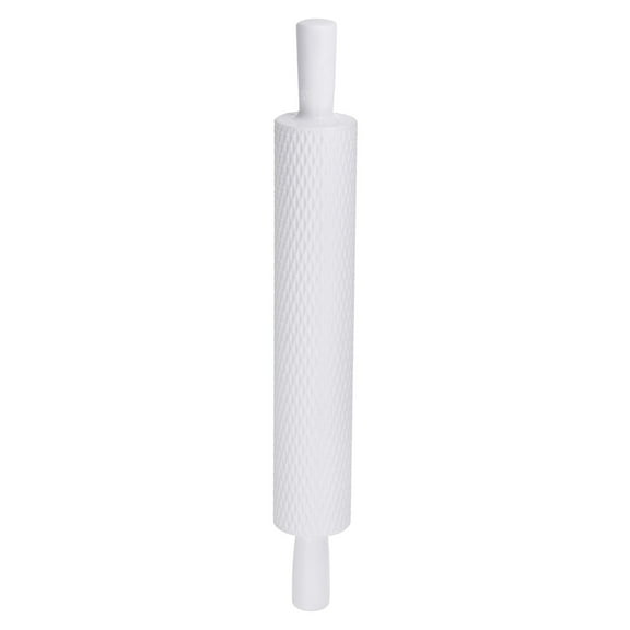 Pattern Embossed Rolling Pin PP 37cm x 5cm Rhombus, White