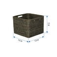 thumbnail image 7 of Kouboo Loma Decorative Square Rattan Storage Basket With Handles, Coastal-Inspired Handwoven For Home Organization & Décor, Black Antique, 7 of 7
