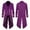 Purple, variant on Mens Vintage Slim Retro Punk Jacket Gold Edge Coat Clothes
