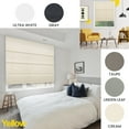 thumbnail image 6 of Yellow Blinds Cordless Light Filtering Roman Shade, Riverside Cream - 23"W X 72"H, 6 of 8