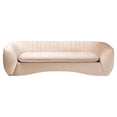thumbnail image 2 of Bowery Hill Glam and Luxe Champagne Beige Velvet Fabric Sofa, 2 of 9