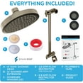 thumbnail image 5 of SparkPod Rain Shower Head with Adjustable Extension Arm 11" - High Pressure, Easy Install (6" inch Shower head, Brushed Nickel), 5 of 9