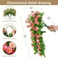 2 Packs Artificial Hanging Flowers Fake Hanging Plants Multicolor Daisy