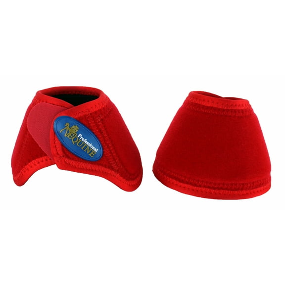 Professional Equine No Turn Quick Wrap Neoprene Horse Bell Boots Red 41RDE