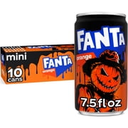 Fanta Orange Soda Pop Fridge Pack Mini Cans, 7.5 fl oz, 10 Pack