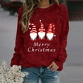 thumbnail image 2 of Christmas Sweaters Women Funny Cute Xmas Print Long Sleeve Knit Tunics Casual Fashion Holiday Crew Neck Blouses, 2 of 4