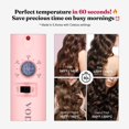 thumbnail image 5 of Rizador de pelo de cerámica VODANA Professional GlamWave, rizos naturales duraderos, calor instantáneo, rizador de pelo, disponible en EE. UU. (1,6 pulgadas, rosa), 5 of 5