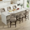 thumbnail image 6 of Vknow Furniture Modern Curved Back 2-Piece Counter Height Bar Stools, Upholstered Kitchen Bar Stools with Footrest for Kitchen Island and Dining Room,Taupe, 6 of 8
