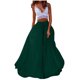 thumbnail image 1 of Moda mujer Primavera Verano cinturón botón cremallera cintura alta sólido Retro falda mujer plisado Wmkox8yi FGJ2633, 1 of 8