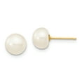 thumbnail image 2 of 14k 6-7mm Freshwater Cultured Pearl 7.25 with 1 ext Brace 18 with 2 ext Neck Earring Set, 2 of 3