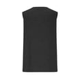 thumbnail image 5 of Swstbby Soldes d'Été 2025! pour Femmes Grandes Tailles, Chemises d'Été pour Femmes, Chemise Décontractée Unie Col Rond Sans Manches Blouse Gris Foncé TTTG, 5 of 5