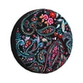thumbnail image 1 of Fotbe Paisley Funda de Llanta de Repuesto con Estampado, Engrosada, Ajuste Universal para Jeep, Remolque, RV, SUV, Camión-14 inch, 1 of 6