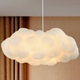 thumbnail image 5 of JONATHAN Y Zephyr 23" 2-Light Modern Contemporary Silk LED Cloud Pendant, White, 5 of 12