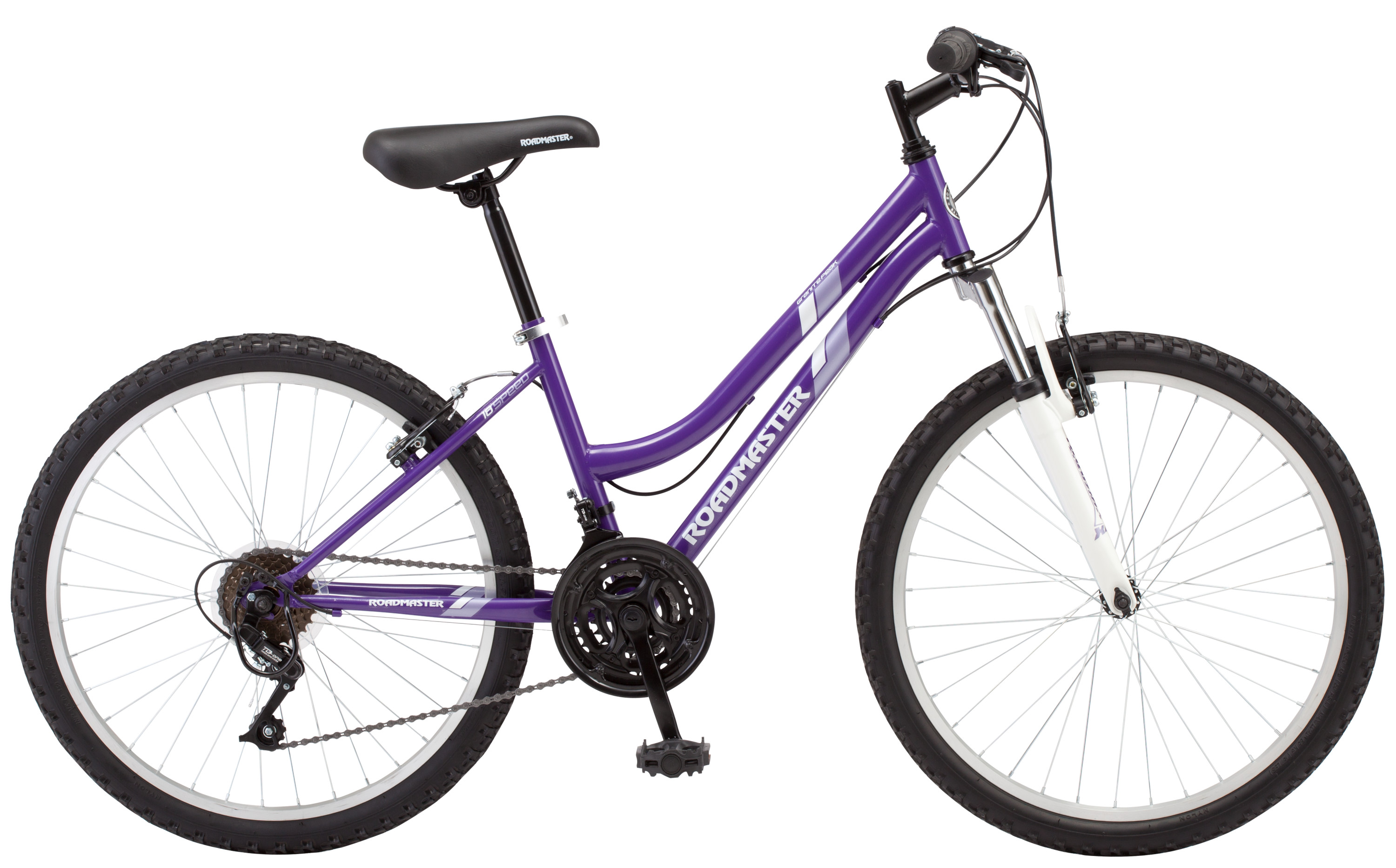 24" Girls Mountain Bike in Purple Color Front Suspension Bicycle