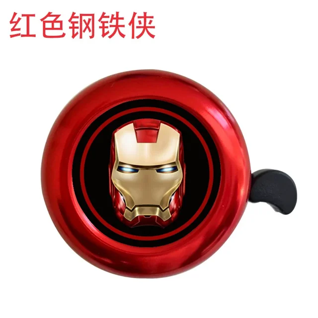 Nuevo timbre de bicicleta para niños con dibujos animados de Marvel Spider-Man, Iron Man, Capitán América, bonito timbre de bicicleta para bebé, accesorios de bocina