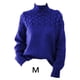 thumbnail image 2 of Jumpingount Suéter de mujer cuello medio alto Color sólido manga larga elástico chica pulóver clima frío Tops Casual interior moda vestir Prendas para la parte del cuerpo Azul METRO Jumpingount AP013959-17, 2 of 6