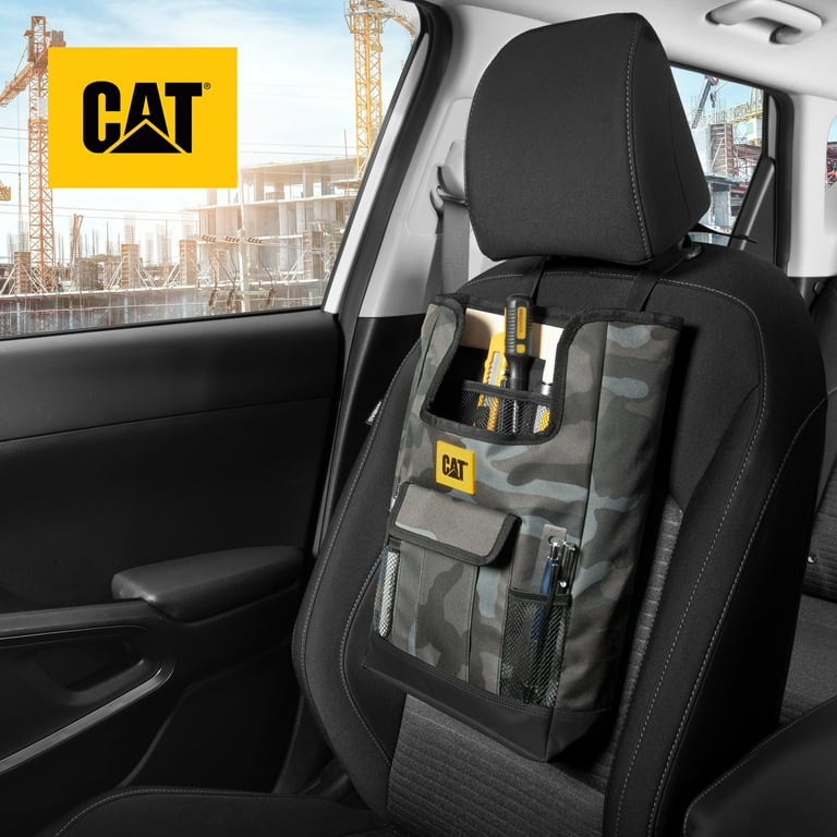 Cat Car Front Seat Organizer Back Seat Storage with Adjustable Straps Truck Seat Organizer for Delivery Office Drive Passenger Seat or Backseat On Seat Storage For Car Truck SUV Camo