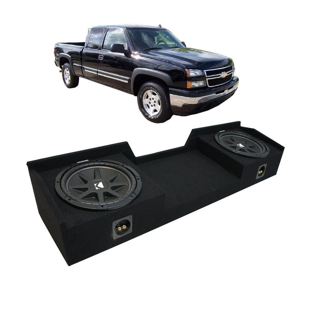 9906 Chevy Silverado Ext Cab Truck Kicker Comp C12 Dual 12" Sub Box