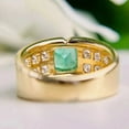 thumbnail image 2 of beryl_creation 4.00 Ctw Asscher Cut Emerald & Diamond Wedding Anniversary Engagement Band Mens Ring 14K Yellow Gold Plated 925 Sterling Silver 925 Sterling Silver -8, 2 of 3
