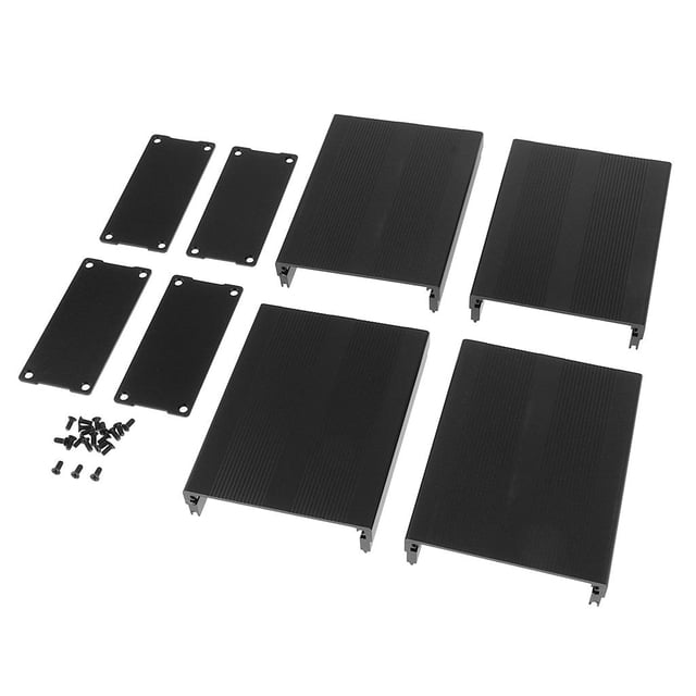 2x Caja De Caja Eléctrica De Carcasa De Instrumento De Aleación De Aluminio DIY 76x35x100mm Hugo Caja de aluminio del cáscara del PWB