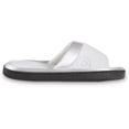 thumbnail image 2 of isotoner Womens Soft Microterry Wider Width Slide Slippers WHT-7/8, 2 of 3