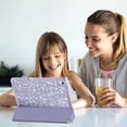 thumbnail image 2 of Fintie SlimShell Case for iPad Air 13-inch (M4) 2026, (M3) 2025, (M2) 2024, Flexible Soft TPU Back Cover with Pencil Holder, Composition Book Lilac, 2 of 9