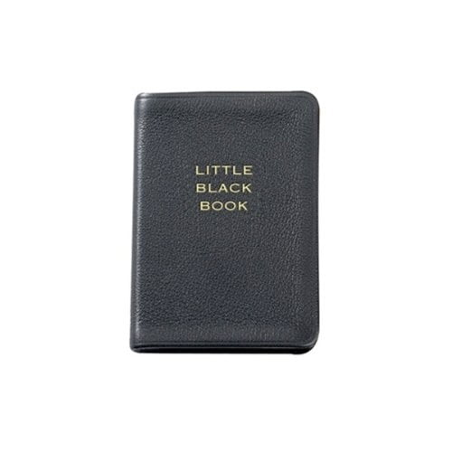 little black book, address book, genuine leather, 2.75 x 3.75