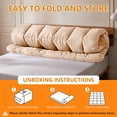 thumbnail image 2 of LUVCMFT Quilted Fitted Mattress Pad, Thick Mattress Topper, Breathable Fluffy Mattress Cover Padded, Mattress Protector with Overfilled Down Filling, Coffee, Twin Size, 2 of 8