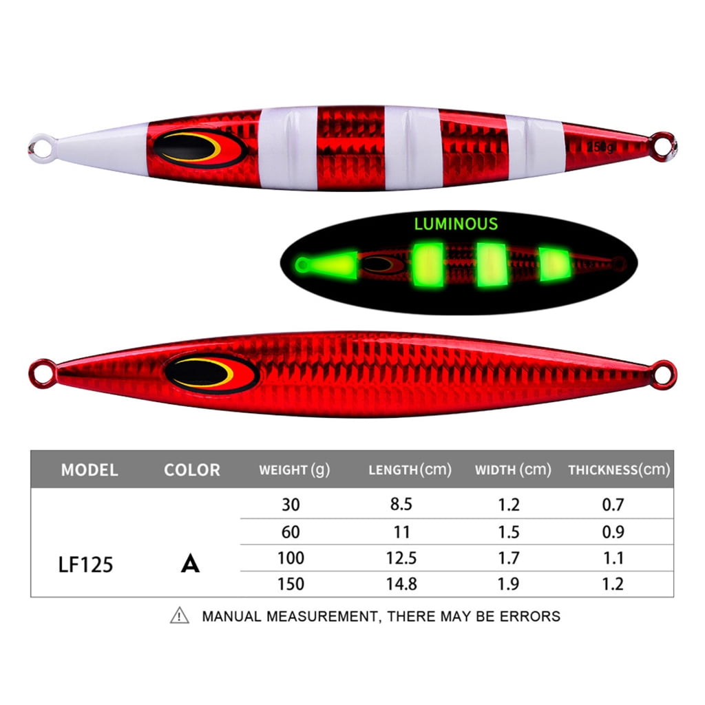 5Pcs Hard Metal Slow Pitching Jigs Freshwater Saltwater Fishing Glow Lures Sea Fishing Lures Swimbait