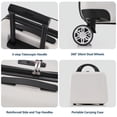 thumbnail image 5 of 20 Inch Carry-on Luggage Front Open Luggage Lightweight Suitcase with Front Pocket and USB Port, 1 Portable Carrying Case for Travel Woman Men, White, 5 of 9
