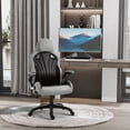 thumbnail image 2 of Vinsetto High-Back Gaming Office Chair Swivel Racing Computer Chair with Flip-up Armrests and Adjustable Height, 2 of 10