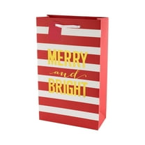 Merry and Bright Stripes Double Bottle Bag