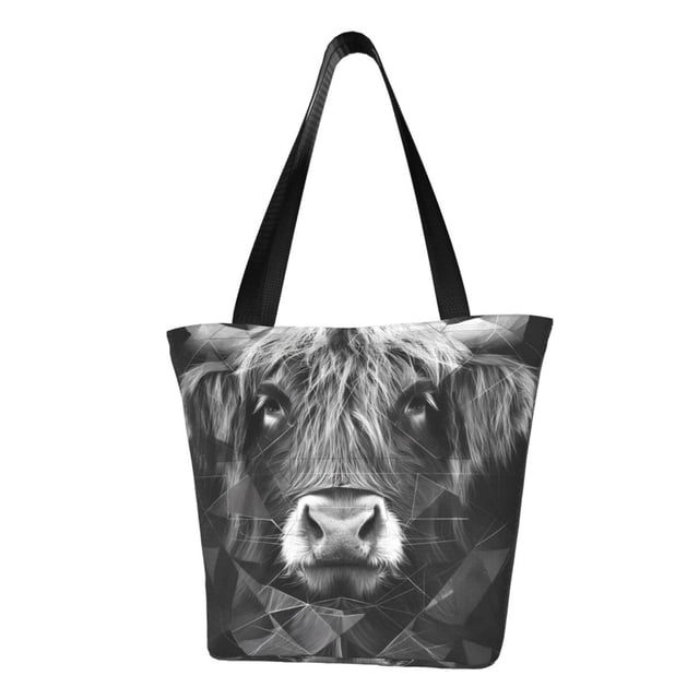 Disketp Geometric Bull Design for Women’s Casual Shoulder Tote Bag Cross-body Handbags for Shopping, Travel and Daily Use