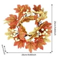 thumbnail image 5 of Fall Candle Rings Maple Leaves Wreath Autumn Table Thanksgiving Centerpiece Decoration Mini Candle Holder Seasonal Display, 5 of 8
