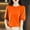 Orange, variant on Womens Short Sleeve Sweaters Tops Crew Neck Cotton Pullover Shirt Lightweight Soft Casua Loose Knit Blouse