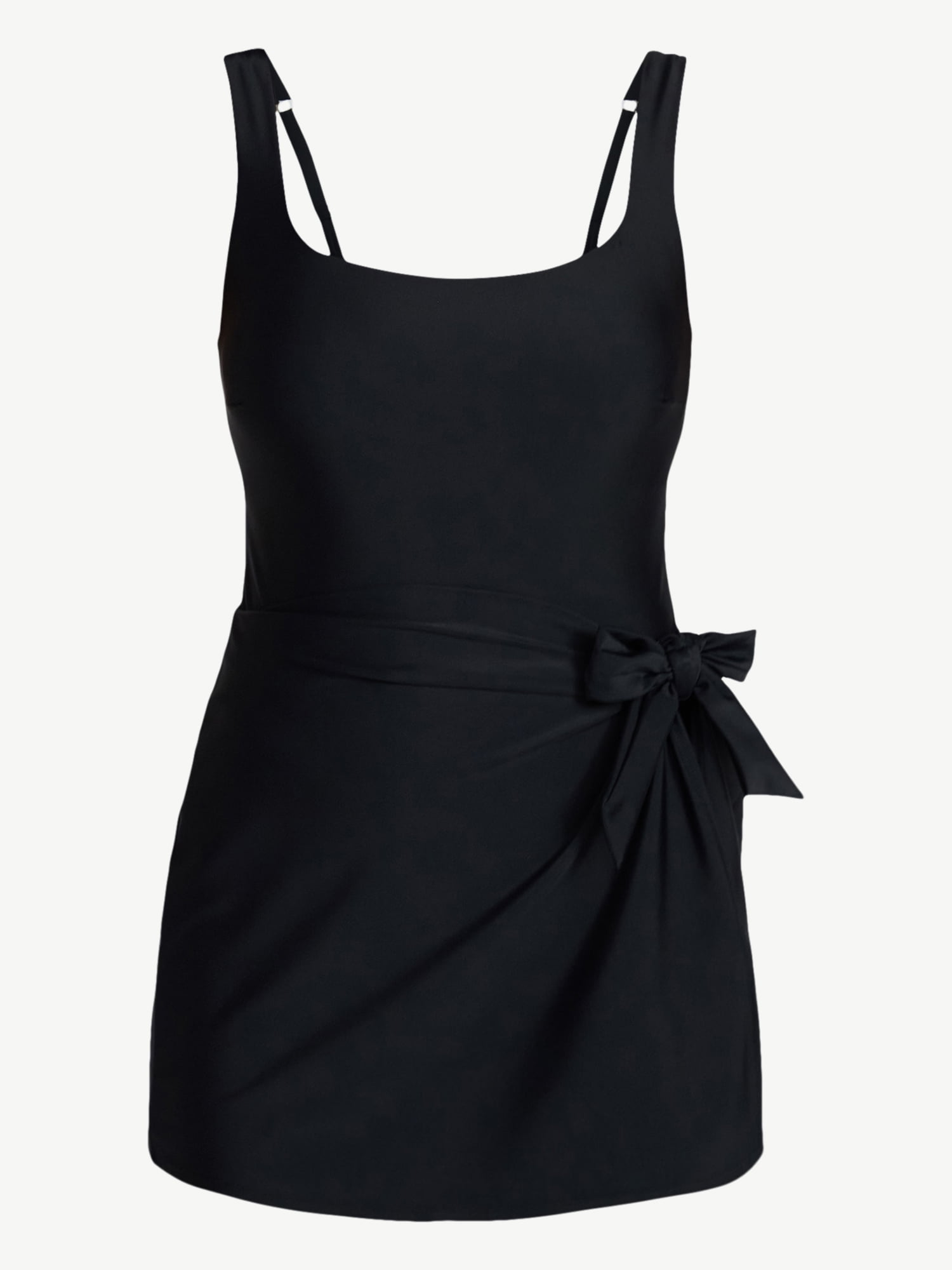 Time and Tru Women's and Women's Plus Size Wrap Swim Dress, Sizes XS-3X