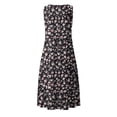 thumbnail image 5 of FRSASU Sleeveless Dress for Womens Summer Beach Cotton Linen Floral Printed Casual Flowy Long Pockets Dresses Multicolor-H, 5 of 5