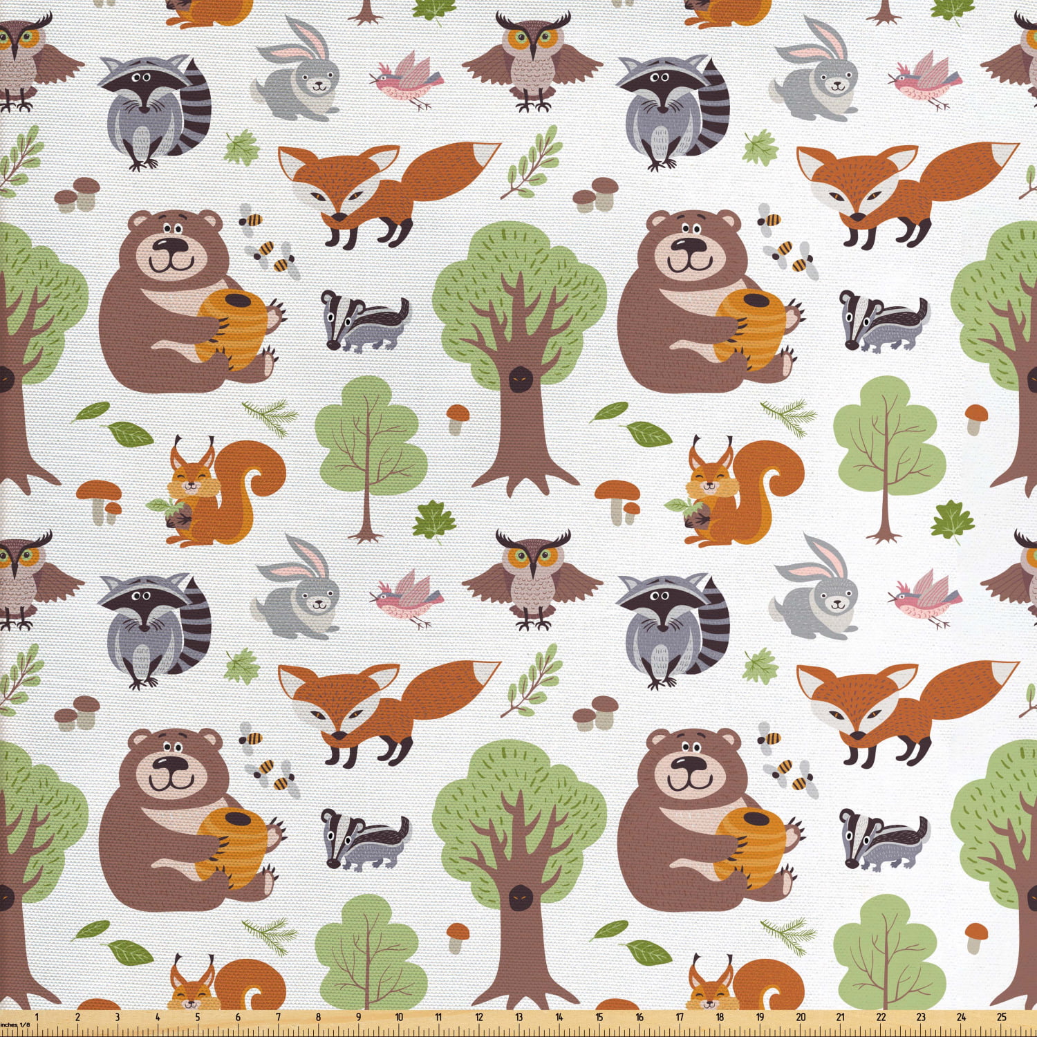Honey Bears FLANNEL fabric by the yard